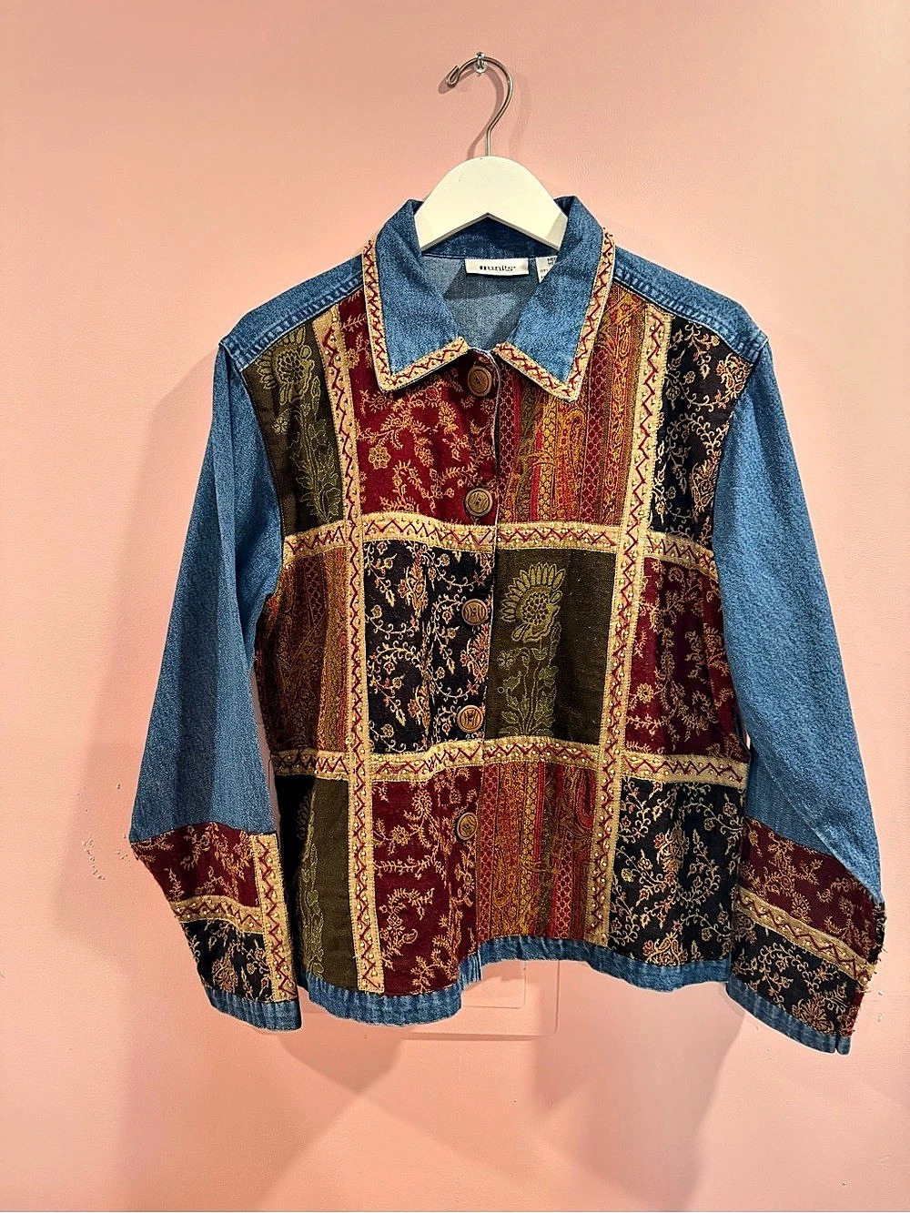 Units Patchwork Denim Jacket Size Medium